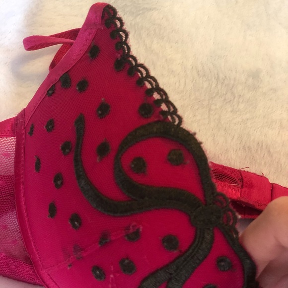 AERIE Holiday Pink Bra - Picture 2 of 5